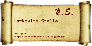 Markovits Stella névjegykártya