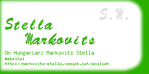 stella markovits business card
